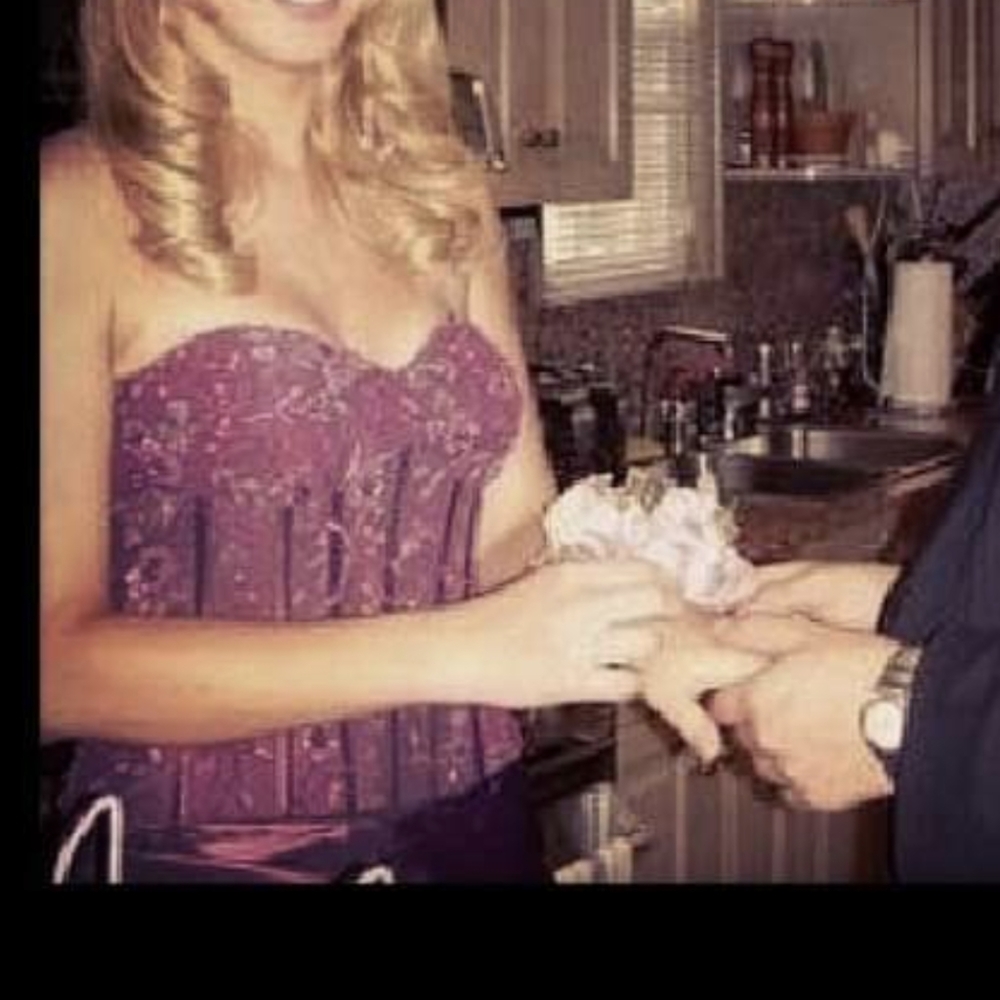 Vintage (2000's) Custom Handmade Prom Dress with beading Corset Bodice